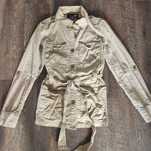 Forever 21 Tan Belted Utility Jacket - Size 6